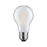 Classic white light bulb with metal screw base for energy-saving home lighting