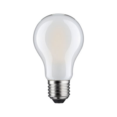 Classic white light bulb with metal screw base for energy-saving home lighting