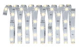 Flexibele witte LED-strip met warmwitte lampjes voor veelzijdige verlichtingsmogelijkheden.