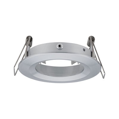 Spot encastré rond en aluminium brossé argenté avec clips ressort pour montage au plafond