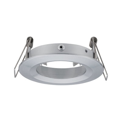 Ronde zilverkleurige metalen inbouwring met veerklemmen voor LED inbouwspots
