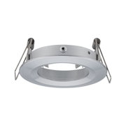 Cadre encastré rond en métal argenté avec clips ressort pour spots LED
