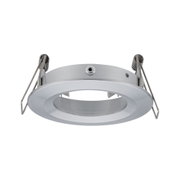 Cadre encastré rond en métal argenté avec clips ressort pour spots LED