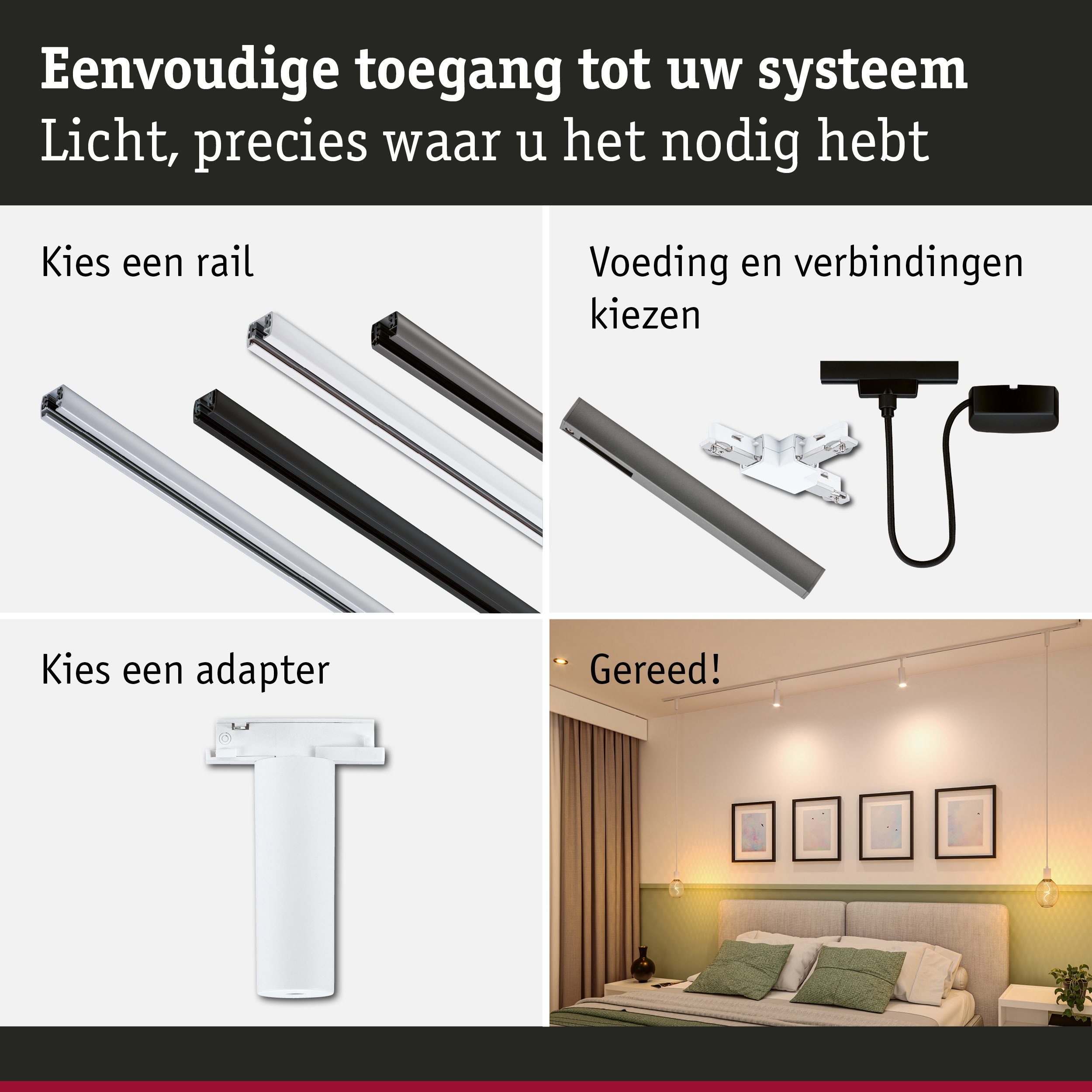 URail Pendeladapter Universal max. 50W 230V Signaalwit