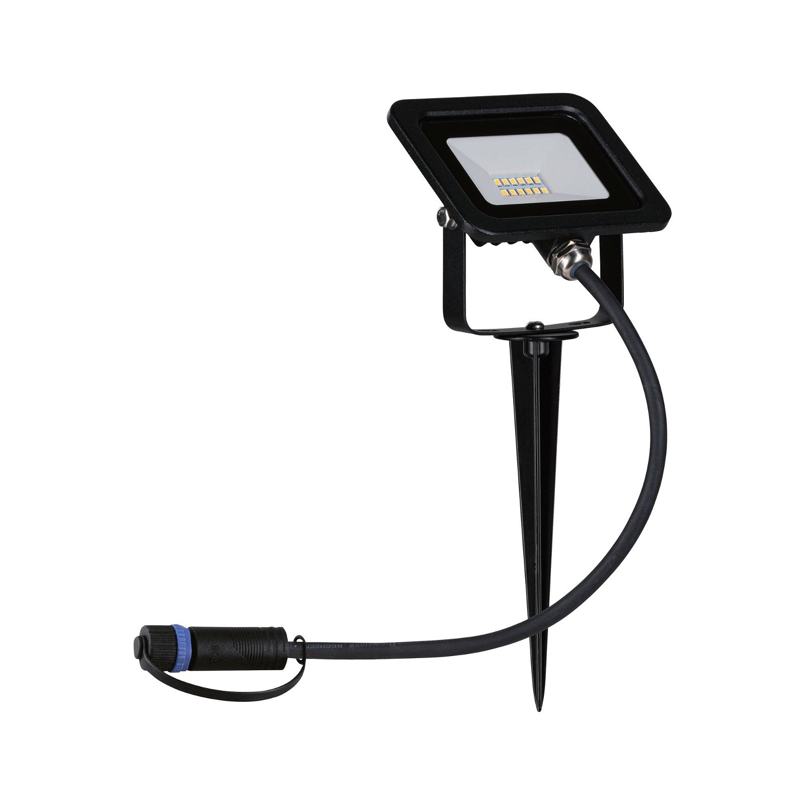 Plug & Shine LED Garden spotlight Fluter Individual Spot IP65 3000K 6,8W Black