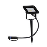 Zwarte LED-buitenstraalspot met grondpin en kabel voor tuinverlichting buiten