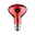 Ampoule à incandescence Infrarouge E27 230V 26lm 60W 1500K Rouge Ampoule rouge en verre avec culot E27 pour éclairage décoratif et accents lumineux