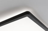 Black aluminum ceiling light with white diffuser and indirect LED lighting for modern interior design