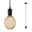 Luminaire en suspension Ravi IP44 E27 max. 60W Noir mat gradable Suspension moderne avec col en métal noir et abat-jour en treillis doré, compatible ampoules LED