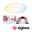 VariFit LED-inbouwpaneel Smart Home Zigbee 3.0 Veluna IP44 rond 185mm 15W 1000lm Tunable White Satijn dimbaar Ronde LED-plafondlamp met warm en koel wit licht, montagclips en Zigbee draadloze technologie