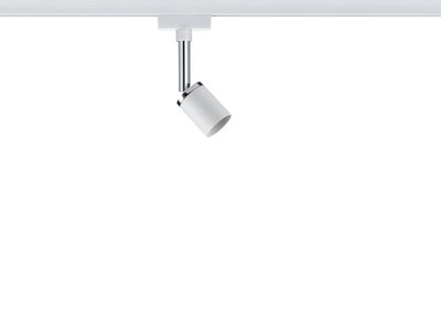 Moderner weißer LED-Strahler aus Metall mit verstellbarem Kopf für Schienensystembeleuchtung