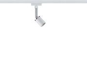 Moderner weißer LED-Strahler aus Metall mit verstellbarem Kopf für Schienensystembeleuchtung