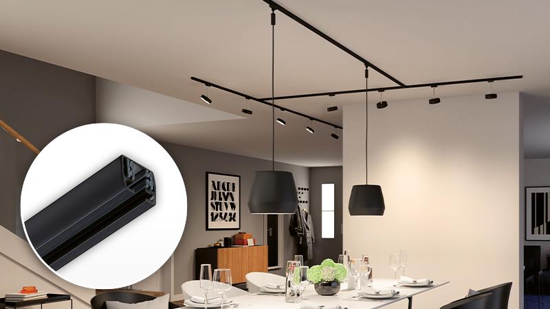 URail Lichtschienensystem in Schwarz