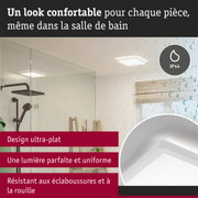 Plafonnier LED blanc ultra-plat IP44 pour salle de bain, résistant aux éclaboussures et à la rouille