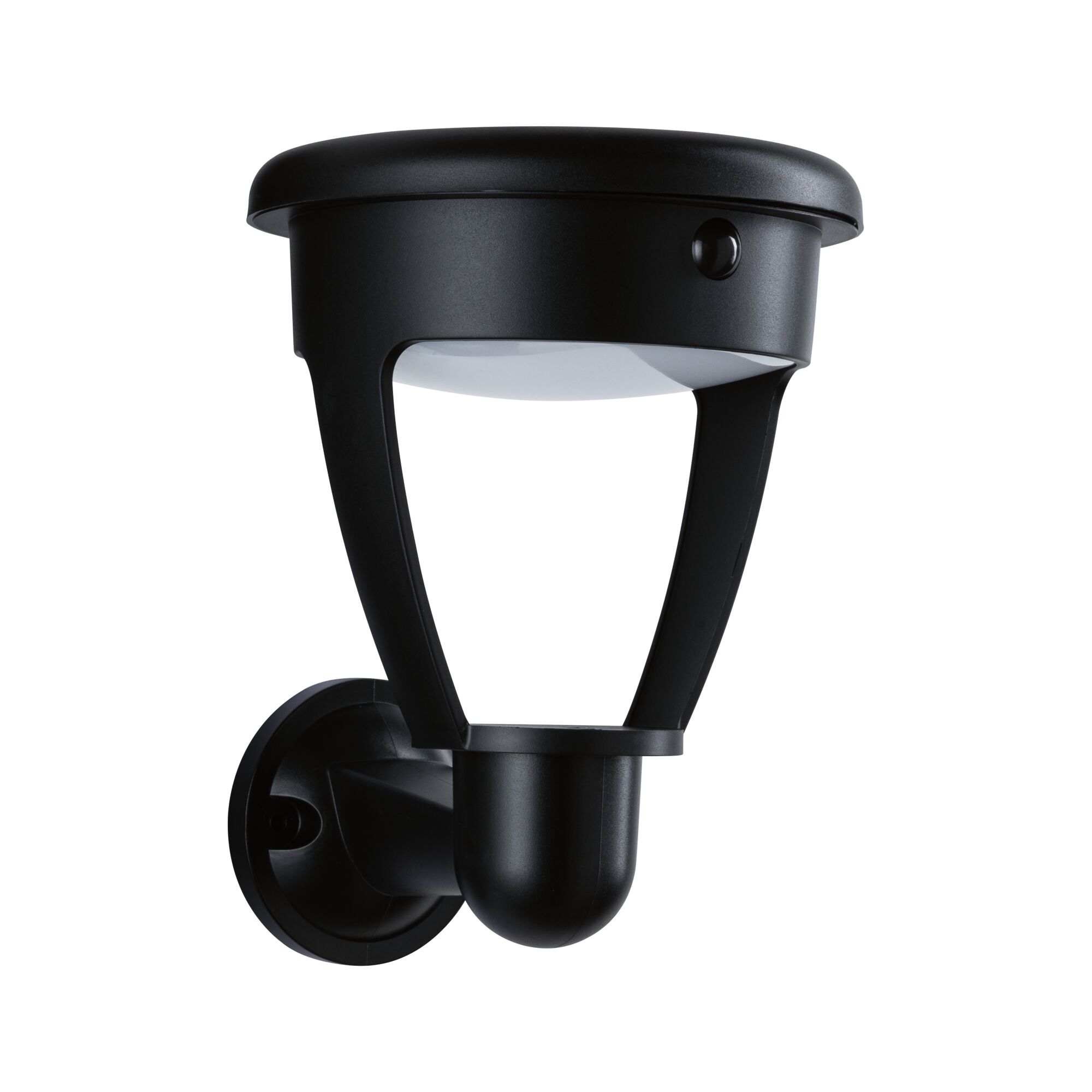 Solar LED Außenwandleuchte Ancona IP44 rund 140x188mm 3000K 4,2W 300lm 3,7V Schwarz