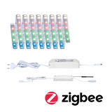 Multicolor LED strip with white power supply and Zigbee controller for smart lighting solutions