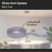 Grauer 5 Meter langer Gurt aus robustem Material für das ULine Gurt-System, individuell kürzbar