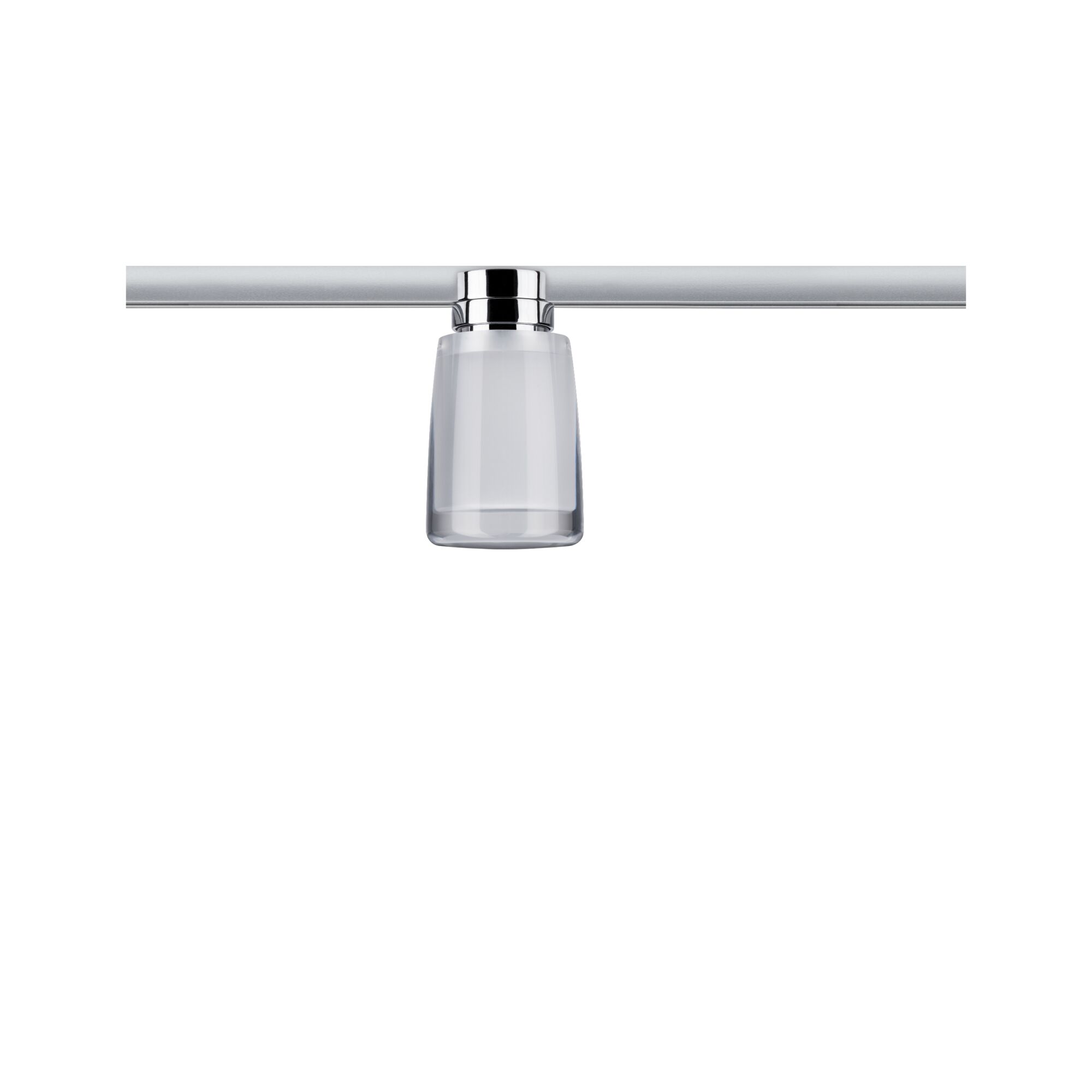 Modern ceiling spotlight with clear glass and chrome metal for stylish room lighting