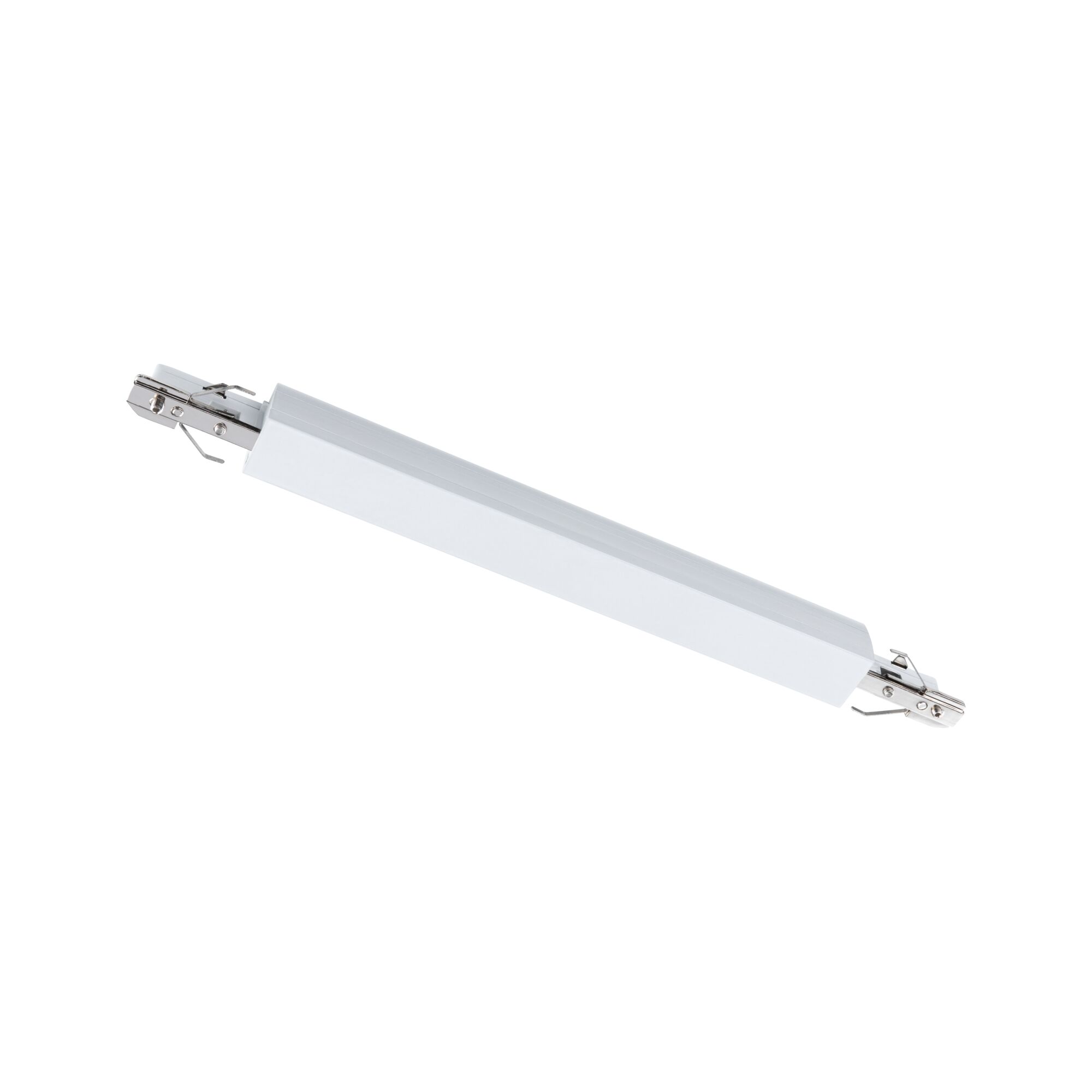 Profil de connexion en aluminium blanc avec pinces métalliques pour éclairage sur rail LED, accessoire moderne