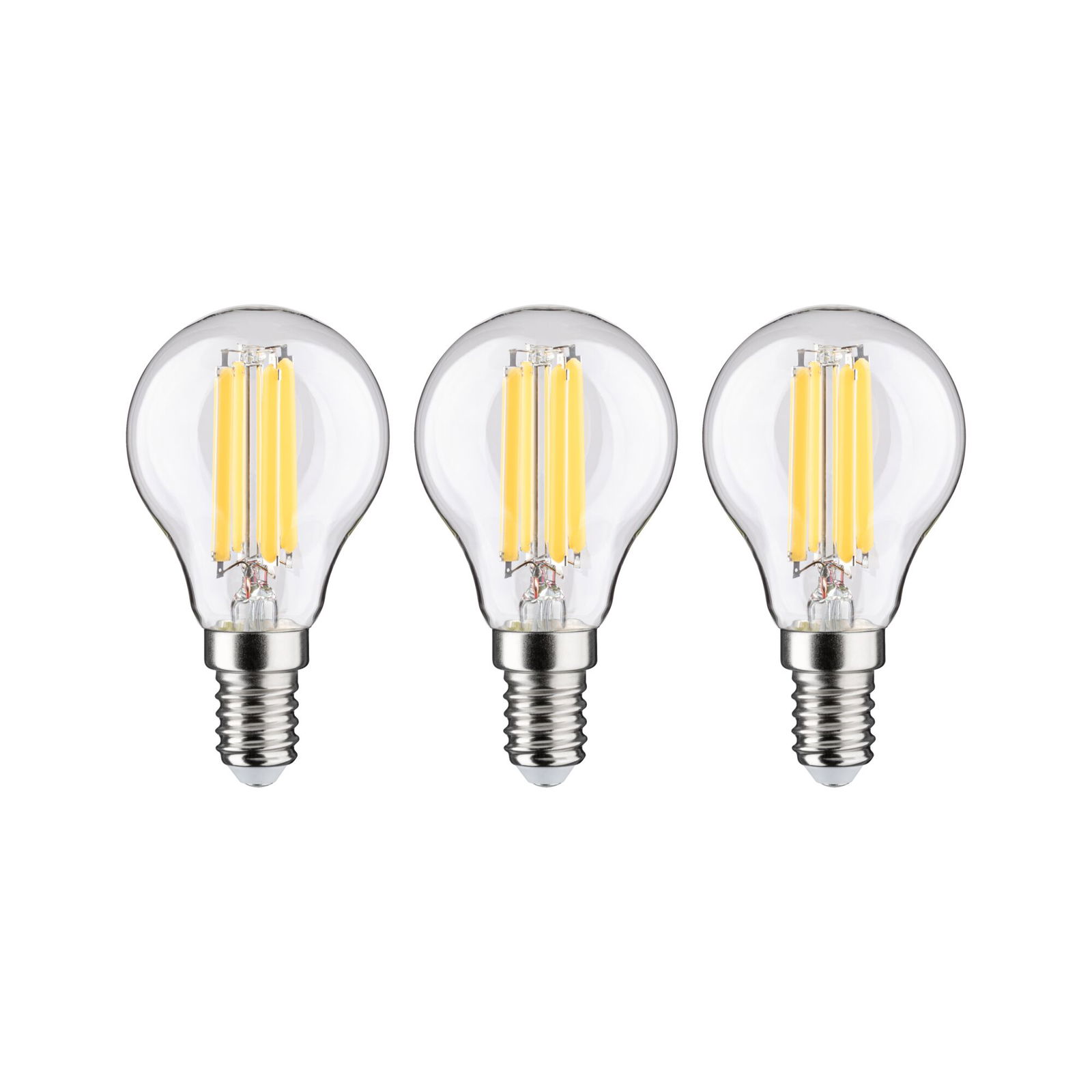 Eco-Line Filament 230 V LED-kogellamp E14 pak van 3 82mm 525lm 2,5W 3000K Helder