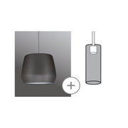 Modern black metal pendant lamp with matte finish for stylish indoor lighting solutions