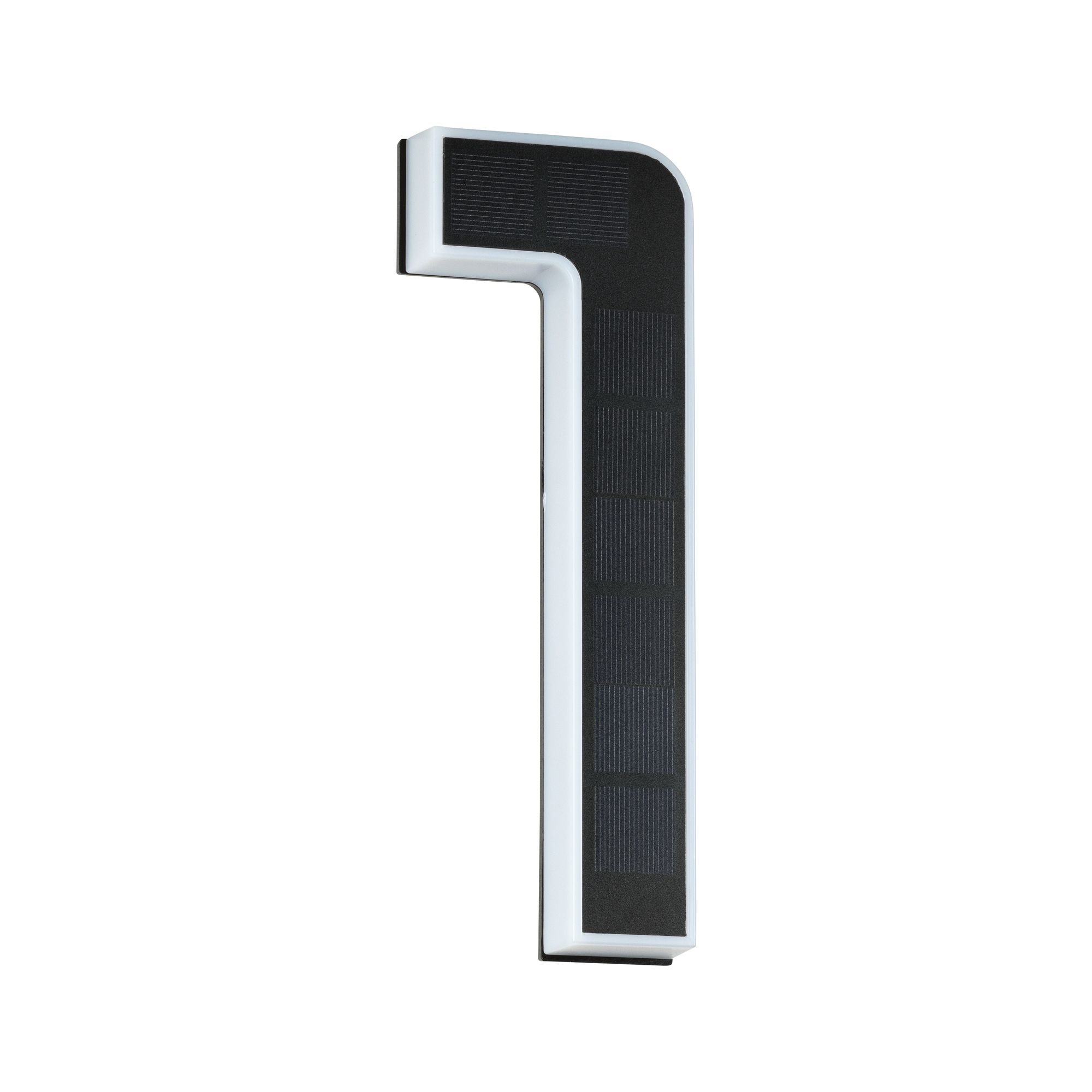 Black and white LED solar light with rectangular design for outdoor and garden lighting