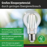 Energiesparende LED-Glühbirne mit klarem Glas und E27-Fassung für nachhaltige Beleuchtung