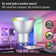 Smart dimmbare LED-Lampe mit RGBW-Farben und tunable white für individuelle Lichtgestaltung
