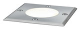 Quadratischer Edelstahl-Einbauleuchte mit warmweißem LED-Licht und vier Schrauben für Außenbereiche