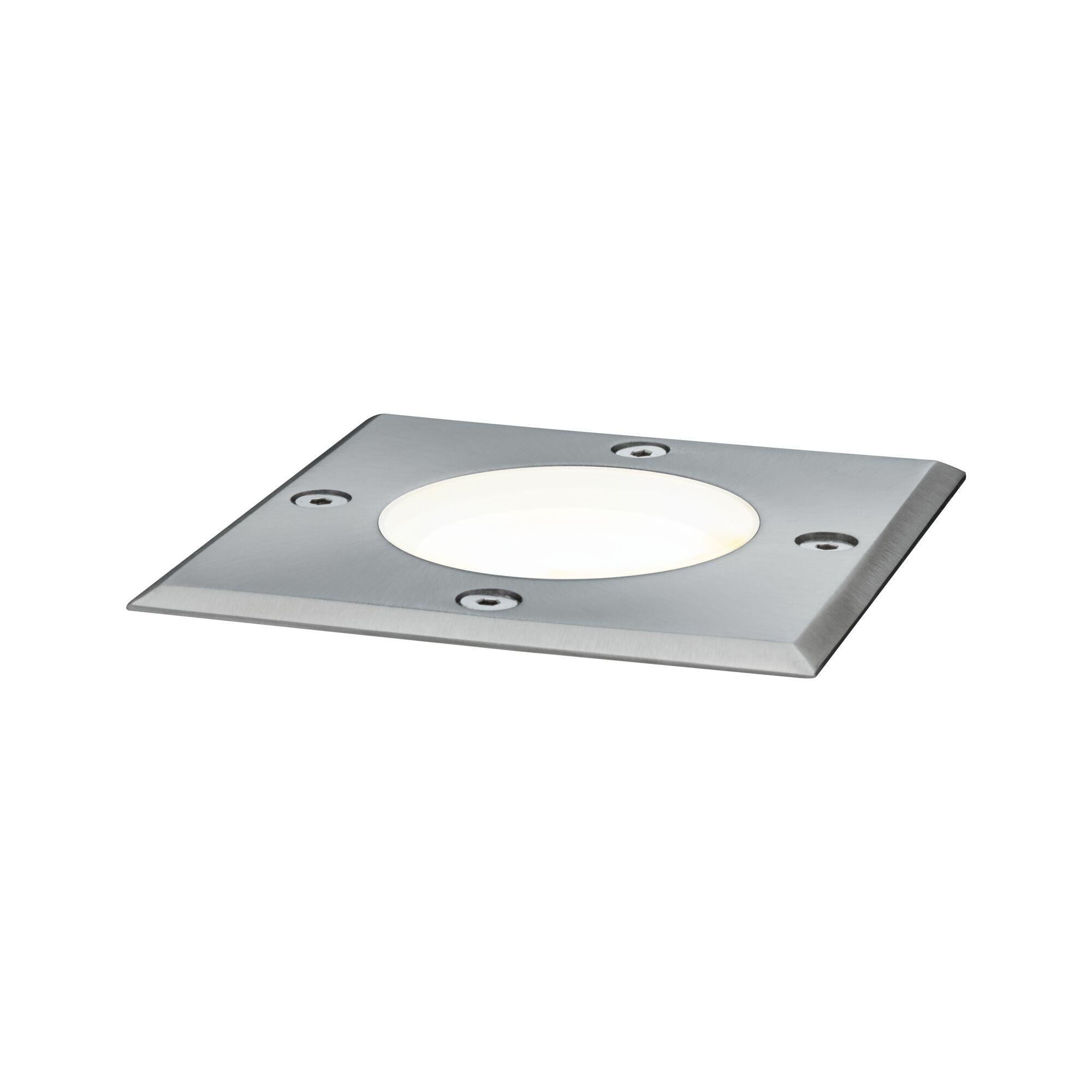 Spot encastré carré en acier inoxydable avec LED blanc chaud et quatre vis pour extérieur