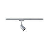 Modern adjustable silver aluminium LED spotlight for indoor track lighting systems