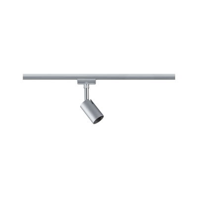 Modern adjustable silver aluminium LED spotlight for indoor track lighting systems