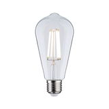 Klassische LED-Glühbirne mit transparentem Glas und E27-Fassung für energiesparende Beleuchtung