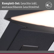 Schwarze Außenwandleuchte mit integriertem Leuchtmittel und modernem Design für Hausbeleuchtung