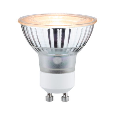 Halogen reflektorlampe med GU10-fatning i klart glas til fokuseret belysning