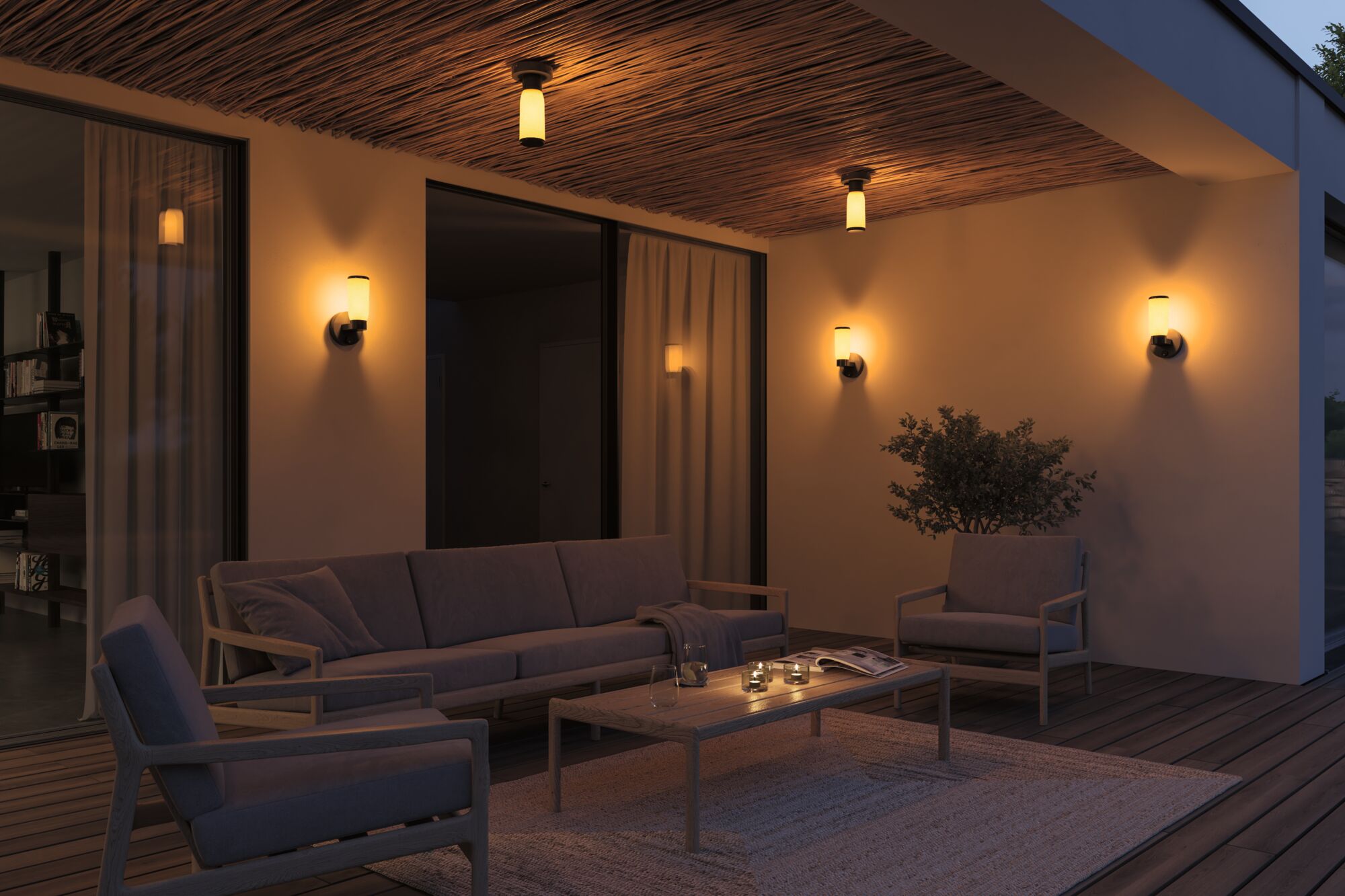 ModuShine Shade Velurio IP44 cylindrical Anthracite/White