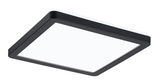 Plafonnier LED carré noir avec diffuseur blanc pour éclairage moderne des pièces
