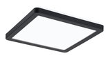 Black square LED ceiling light with white diffuser for modern room lighting