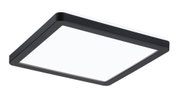 Schwarze quadratische LED-Deckenleuchte mit weißem Diffusor aus Kunststoff für modernes Raumlicht