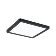 Schwarze quadratische LED-Deckenleuchte mit weißem Diffusor aus Kunststoff für modernes Raumlicht