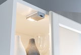 Compact white LED cabinet light made of plastic with switch for kitchen and living room lighting