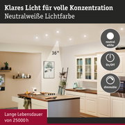Moderne Küche mit neutralweißer LED-Deckenbeleuchtung, dimmbar und langlebig mit 25000 Stunden.