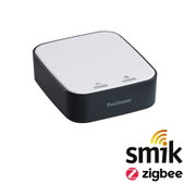 Compact Smik Zigbee controller in black and white for smart home lighting control