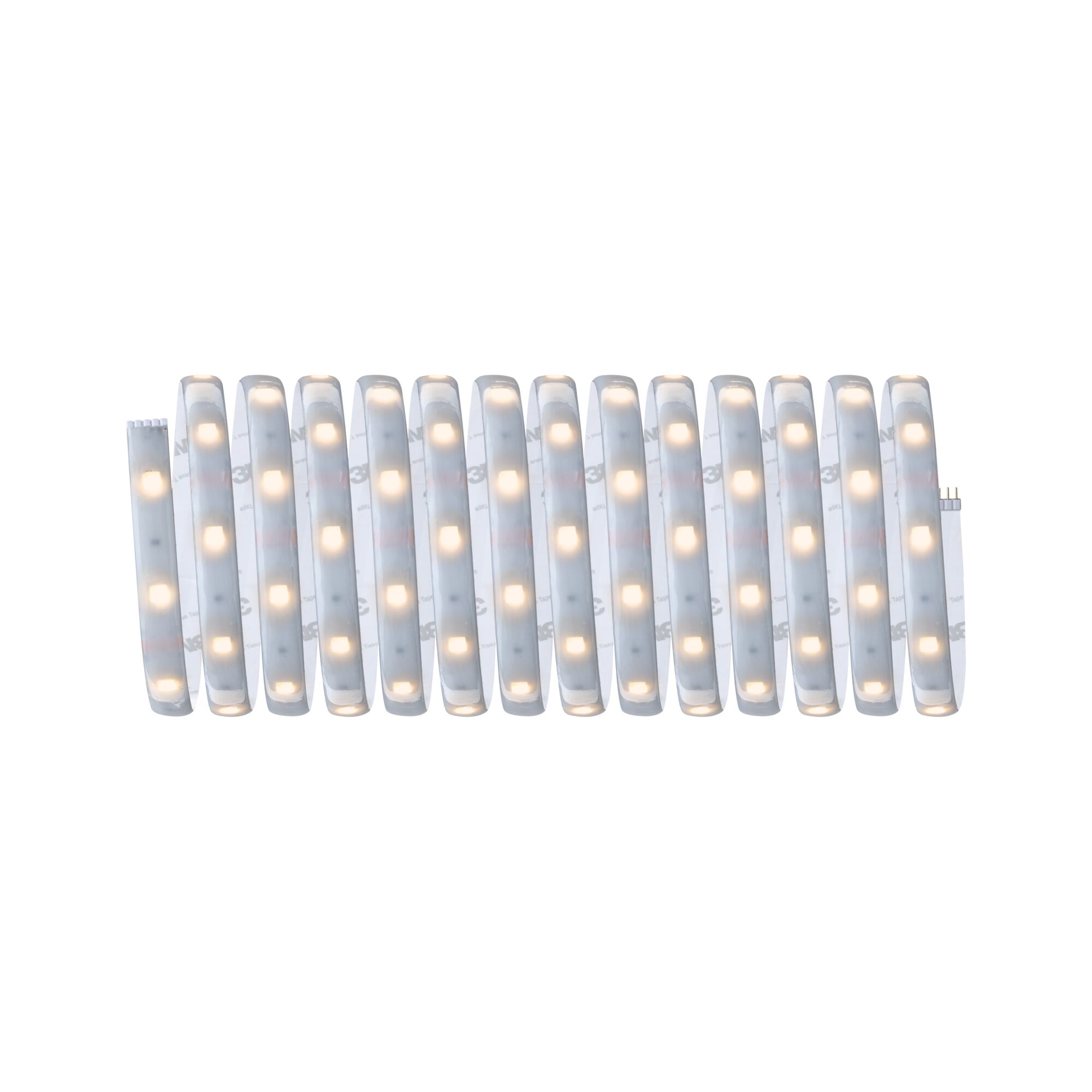 Flexibler LED-Lichtstreifen mit warmweißen LEDs und transparentem Silikonmantel für vielseitige Beleuchtung