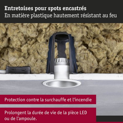 Entretoise en plastique résistant au feu pour spots encastrés protège contre la surchauffe et prolonge la durée de vie LED