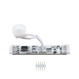 Elektronische printplaat met witte sensor en connector voor LED-verlichtingssystemen