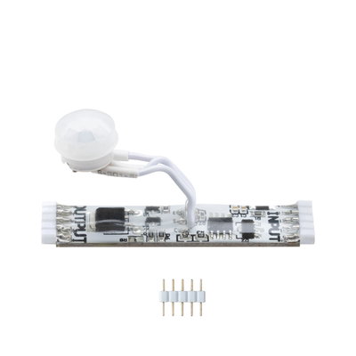 Electronic circuit board with white sensor and connector for LED lighting systems