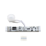 Elektronische printplaat met witte sensor en connector voor LED-verlichtingssystemen