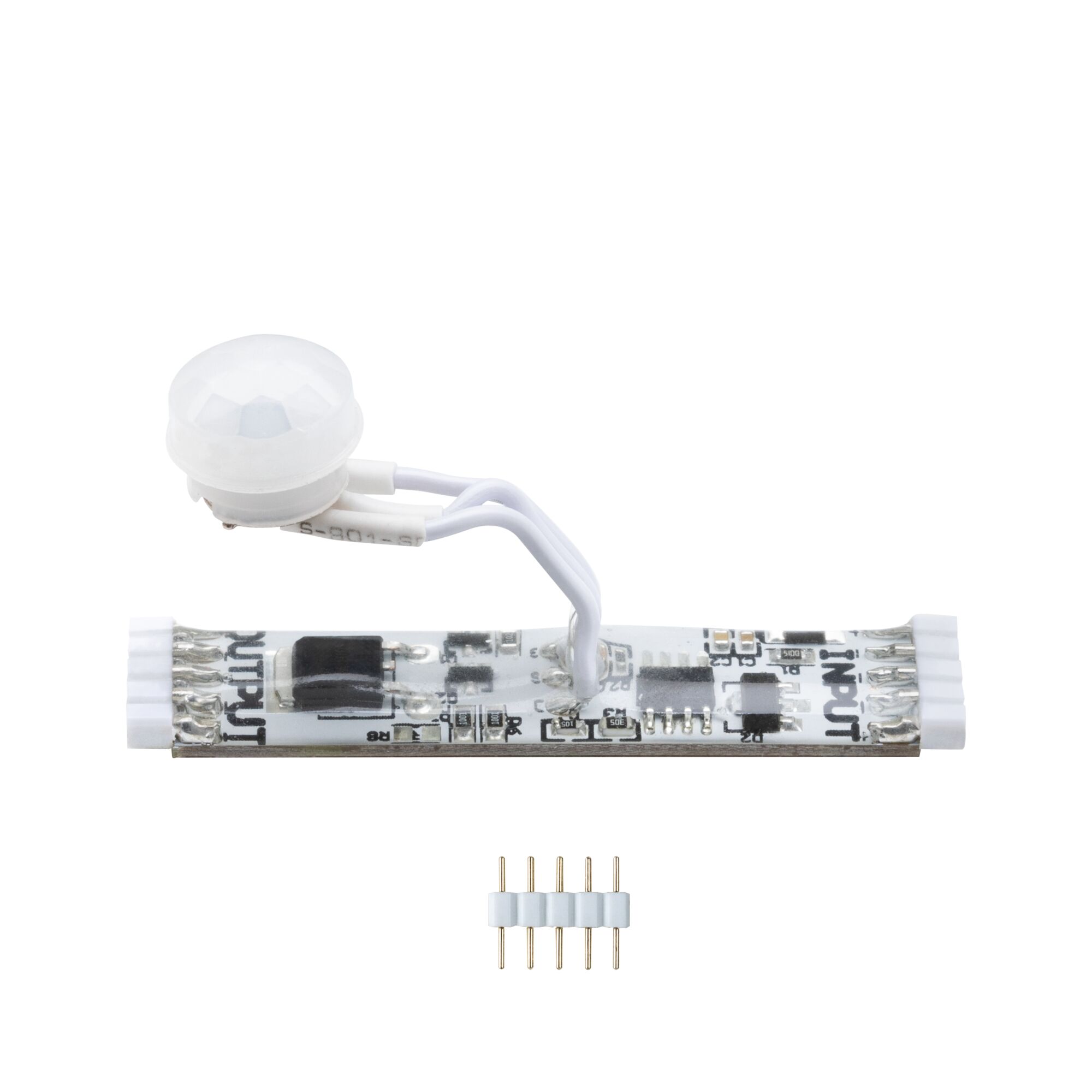 Capteur de mouvement blanc avec détecteur et circuit LED pour contrôle d'éclairage intelligent