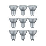 Neuf ampoules LED argentées à réflecteur avec culot GU10 pour éclairage économique